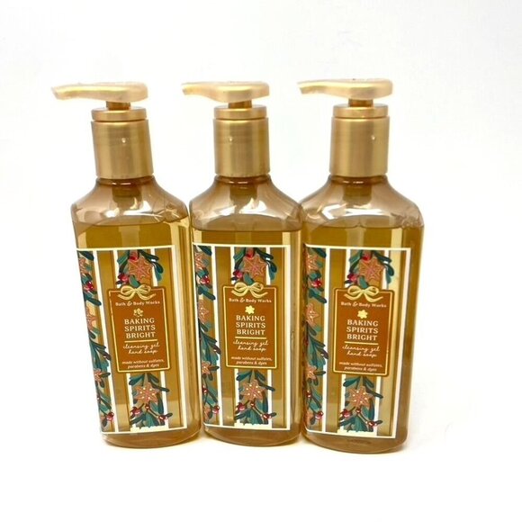 Bath & Body Works Other - Bath & Body Works Baking Spirits Bright Cleansing Gel Hand Soap 8 Fl Oz x 3